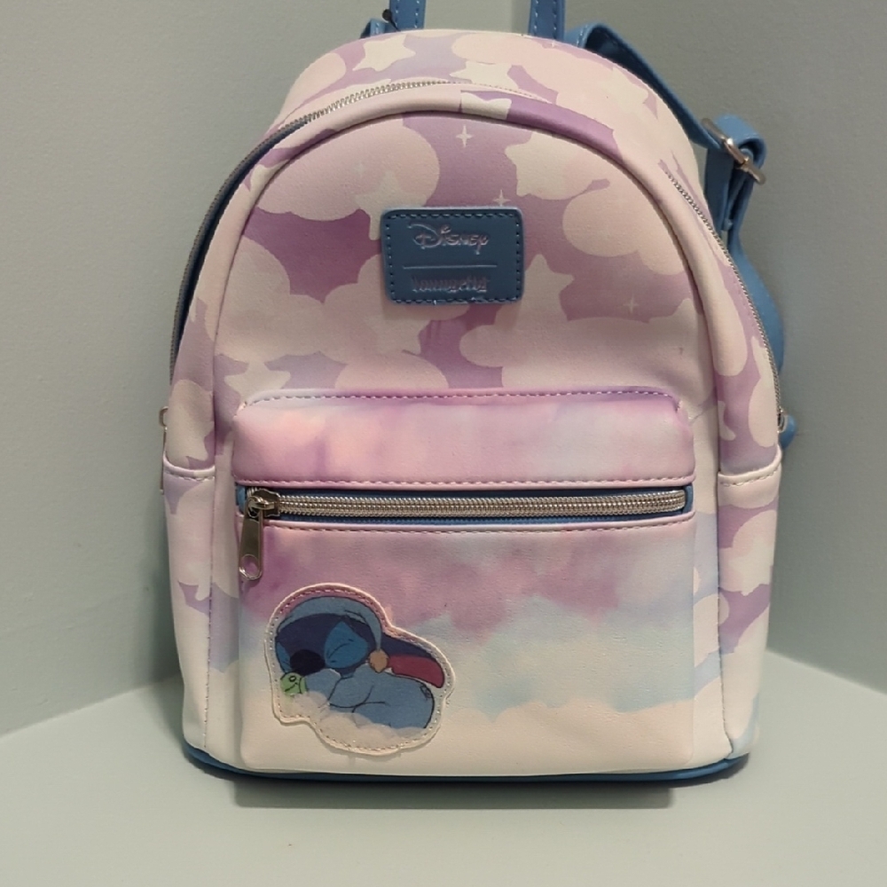 Loungefly Disney Stitch Mini Backpack - Clouds & Stars Pattern